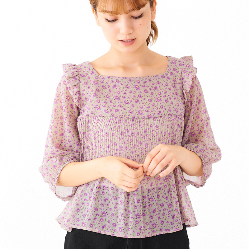OUTLET】feminine knit bustier～ﾌｪﾐﾆﾝﾆｯﾄﾋﾞｽﾁｪ | flower