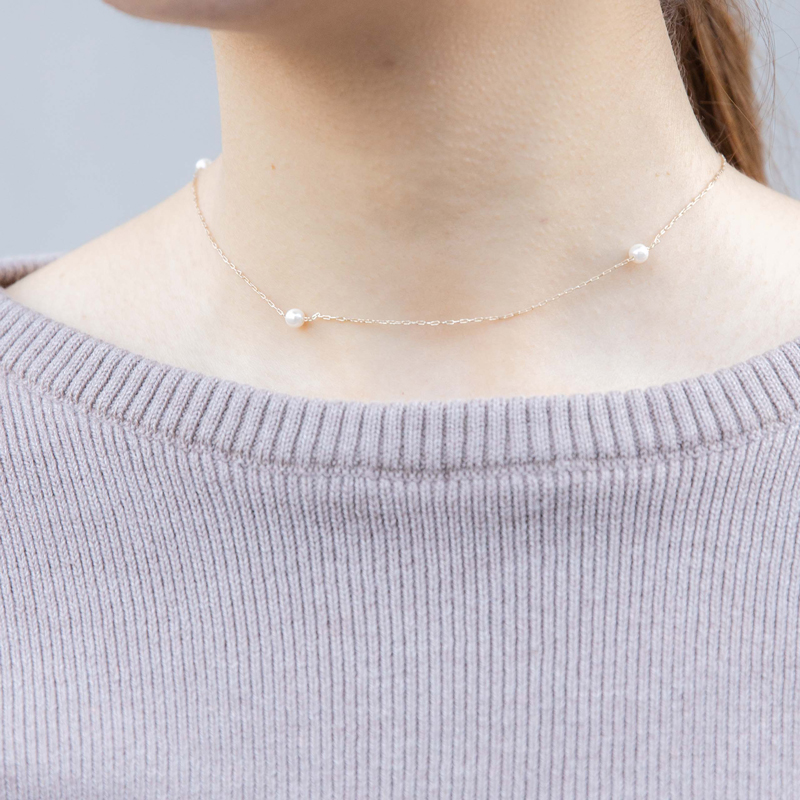 tiny pearl necklace 〜ﾀｲﾆｰﾊﾟｰﾙﾈｯｸﾚｽ