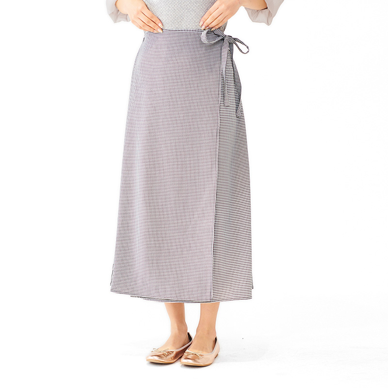 【20%OFF】gingham wrap skirt 〜ｷﾞﾝｶﾞﾑﾗｯﾌﾟｽｶｰﾄ