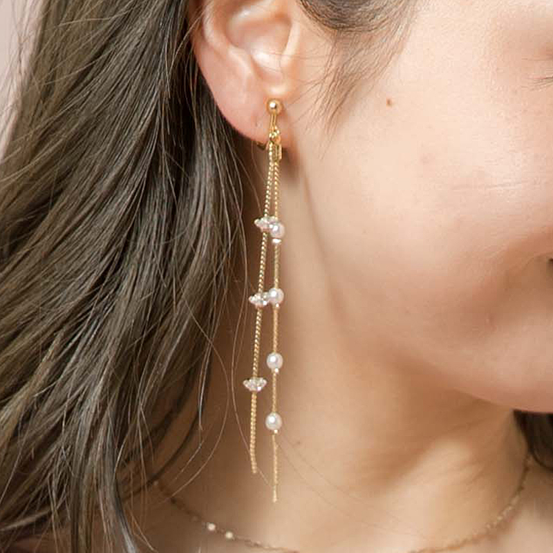 drop pearl earring ～ﾄﾞﾛｯﾌﾟﾊﾟｰﾙｲﾔﾘﾝｸﾞ | flower／フラワー公式通販