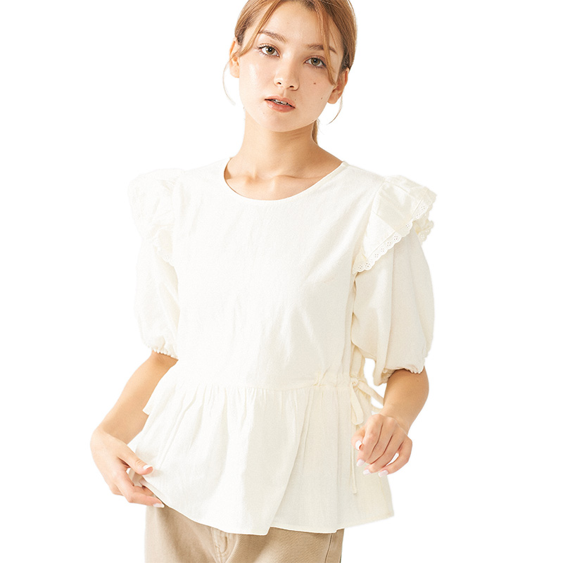 【50%OFF】petit frill blouse〜ﾌﾟﾁﾌﾘﾙﾌﾞﾗｳｽ