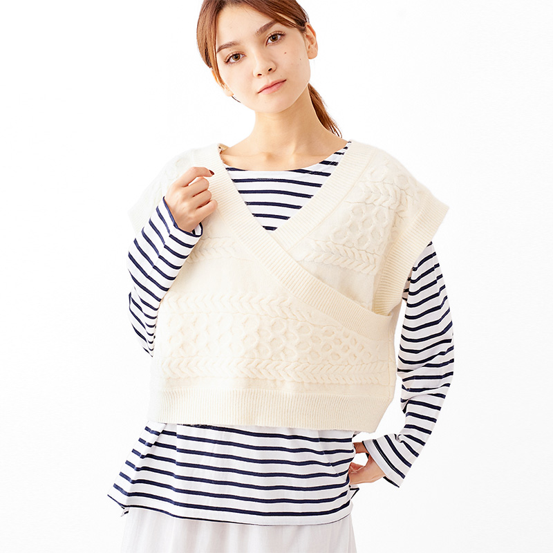 【50%OFF】cachecoeur knit vest〜ｶｼｭｸｰﾙﾆｯﾄﾍﾞｽﾄ