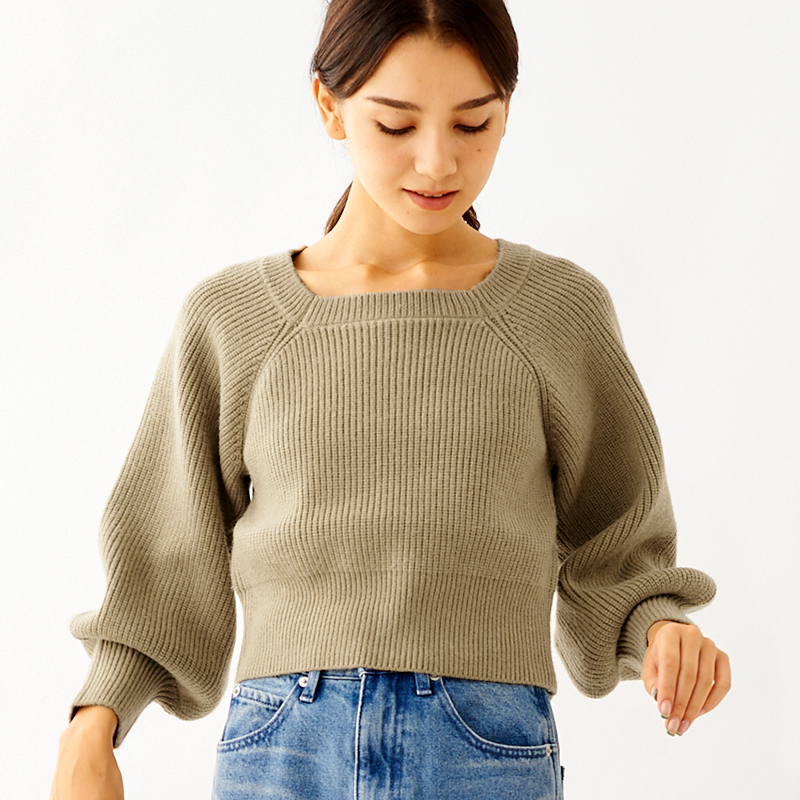 【OUTLET】compact square knit 〜ｺﾝﾊﾟｸﾄｽｸｴｱﾆｯﾄ