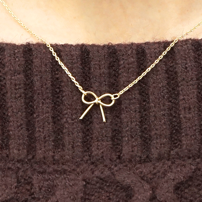 little ribbon necklace`ȯڽ
