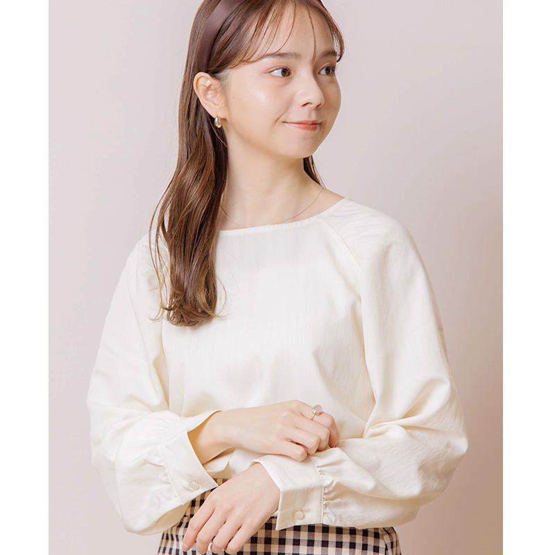 yOUTLETzwing gather blouse`ݸ޷ެް׳