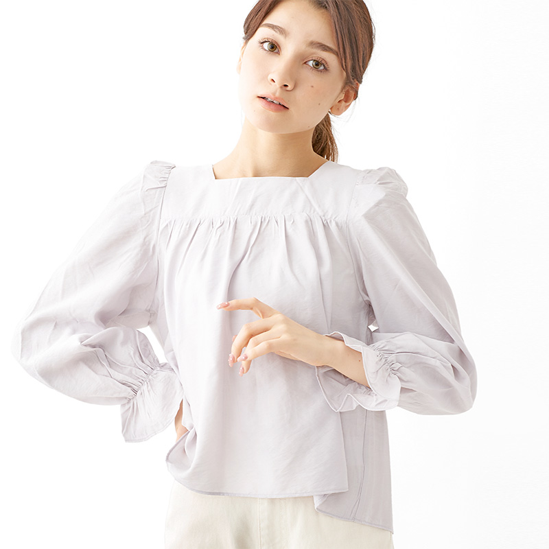 OUTLET】classic ribbon blouse～ｸﾗｼｯｸﾘﾎﾞﾝﾌﾞﾗｳｽ | flower／フラワー 