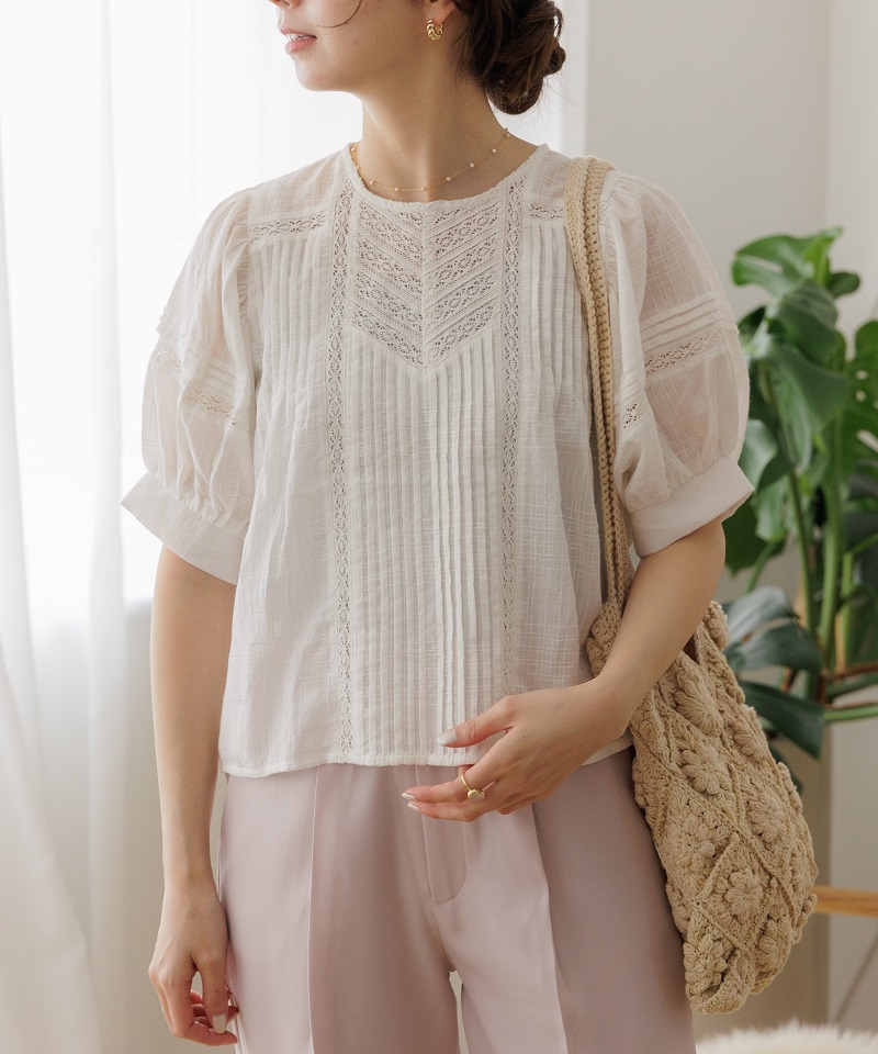 glass bloom blouse～ｸﾞﾗｽﾌﾞﾙｰﾑﾌﾞﾗｳｽ | flower／フラワー公式通販