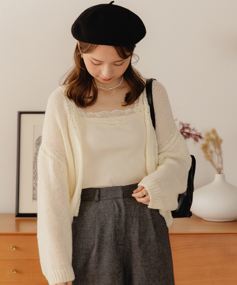 y50%OFFzmelange knit cardigan2`ݼƯĶި2
