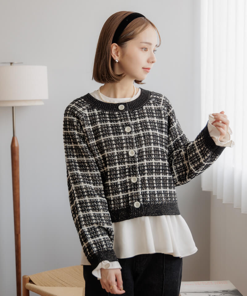 yOUTLETzholiday tweed knit`ް²Ư