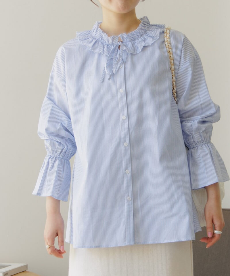 flower collar blouse`ܰװ׳