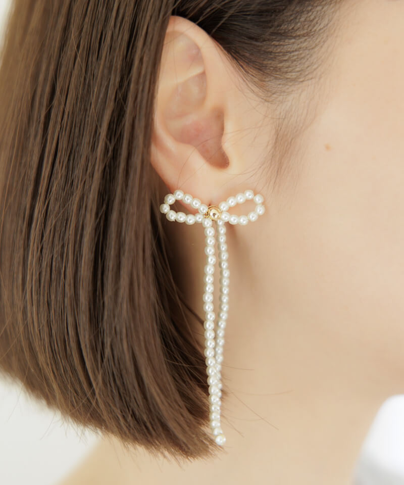 drop ribbon earring`ۯݲݸ