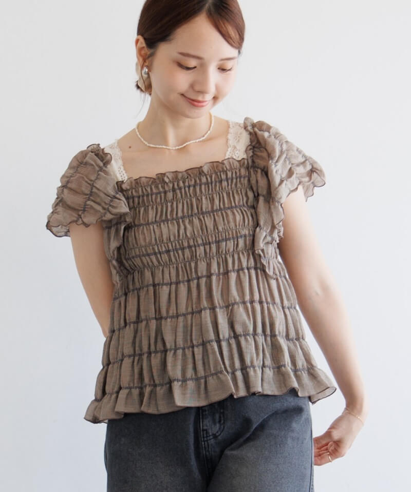 sheer papillon blouse2`׳2