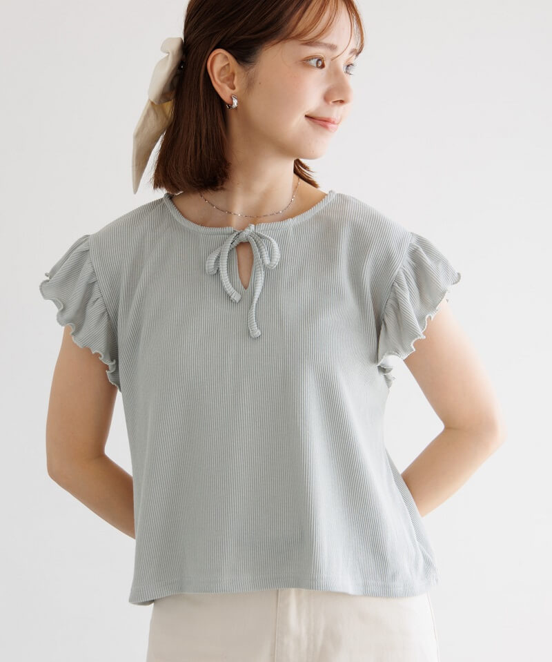 frill sleeve top`ٽذį