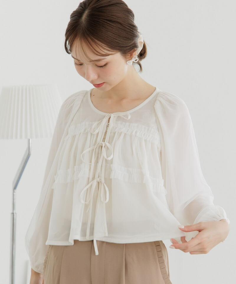 sweet tulle blouse`׳