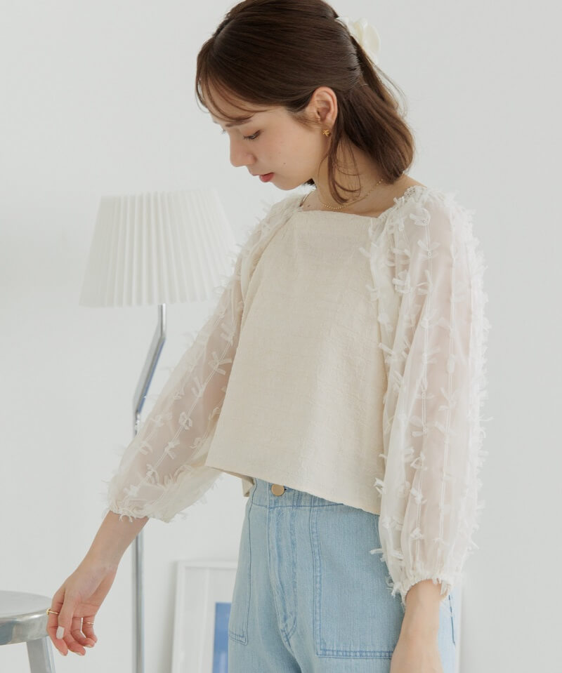 butterfly ribbon top`ײį