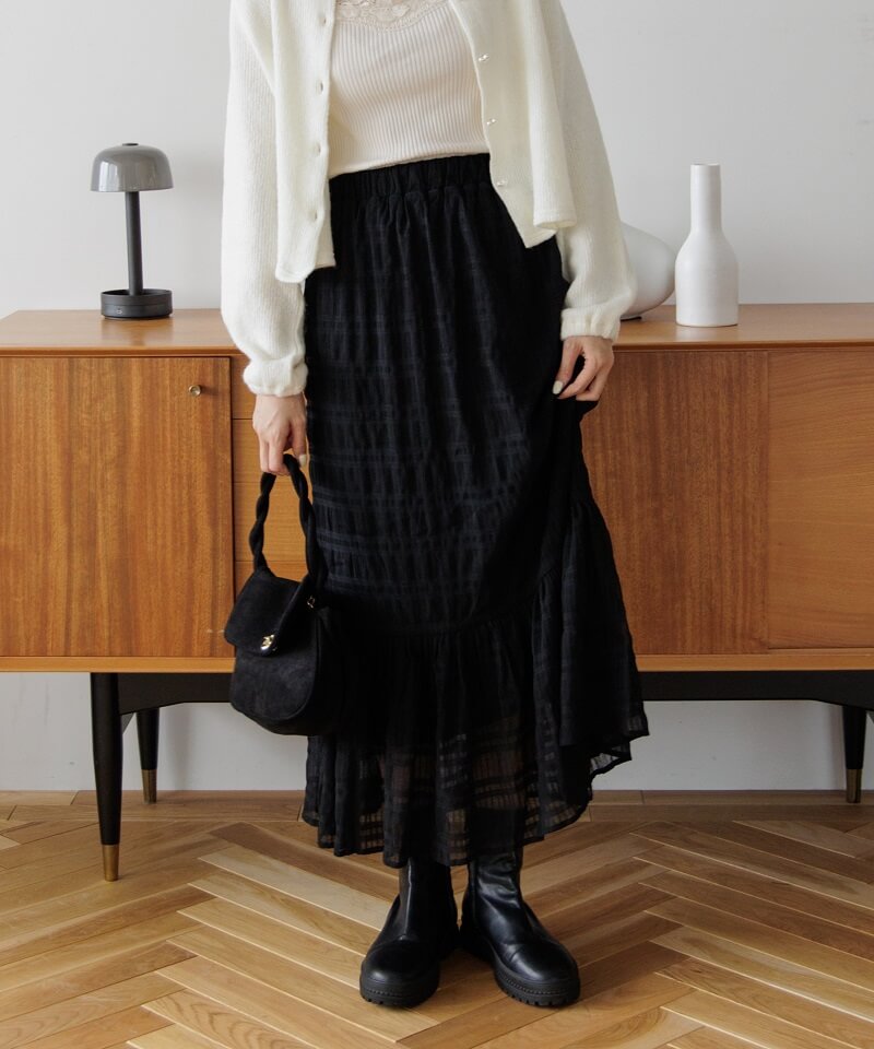 sheer tiered skirt`è޽