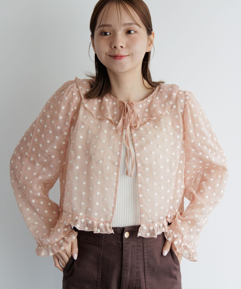 sheer flower blouse`ܰ׳