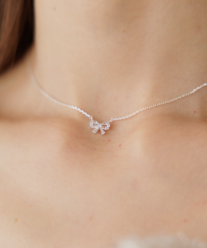 bijou ribbon necklace`޼ޭȯڽ