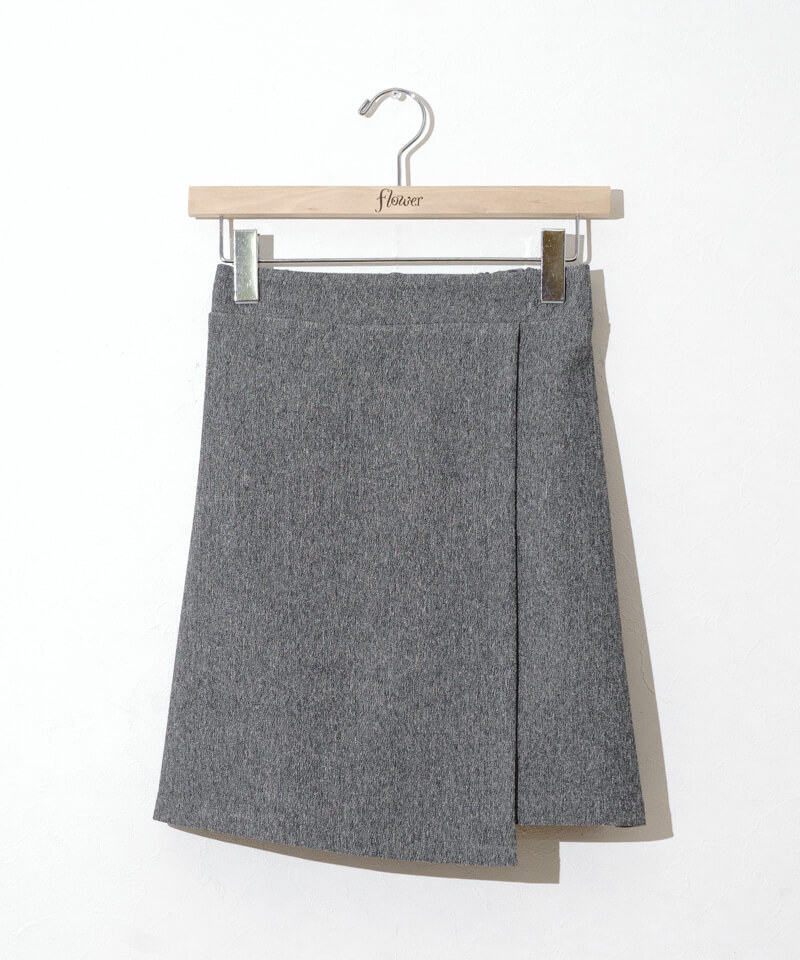 melange wrap skirt`ݼׯ߽