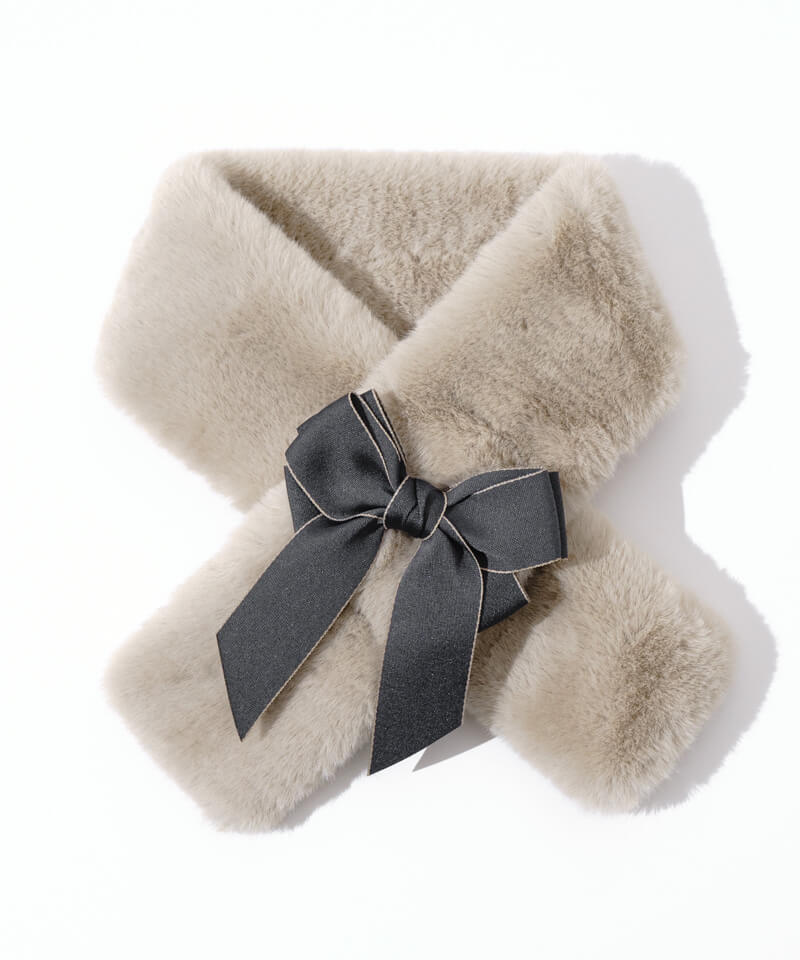 ribbon fur muffler`̧װ