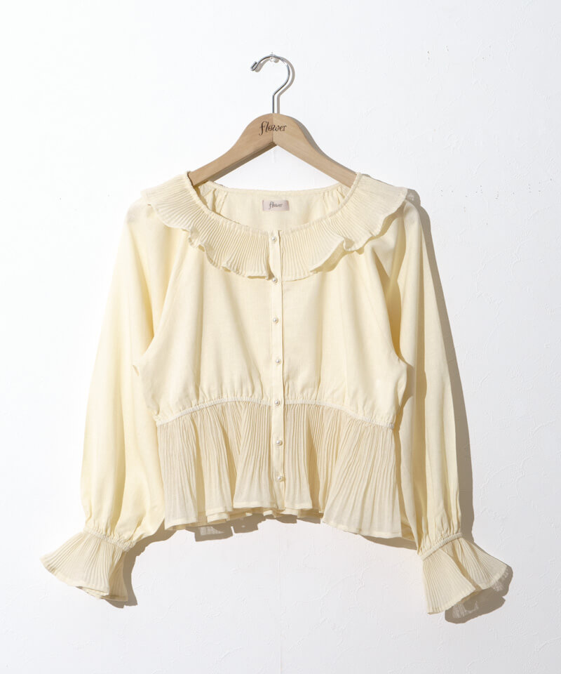 shell pleats blouse`ذ׳