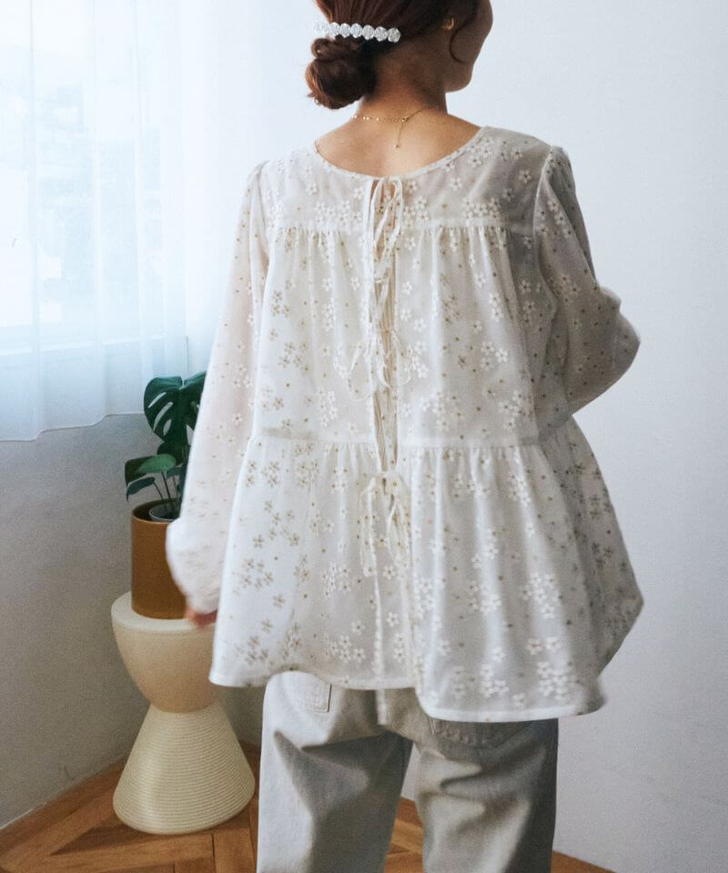 blossom tulle blouse`ۯ׳