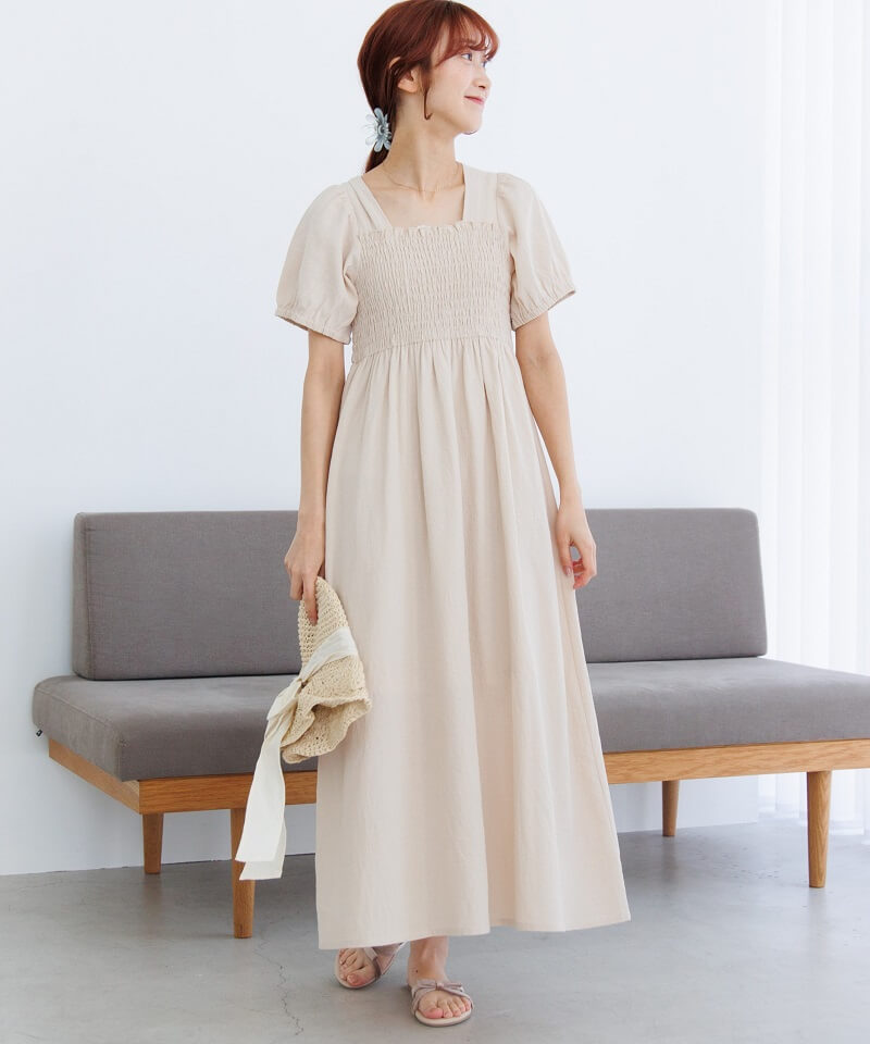 summery puff onepiece`ذ߰
