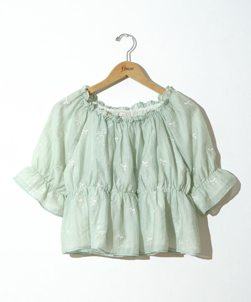 pearly ribbon blouse`߰ذ׳