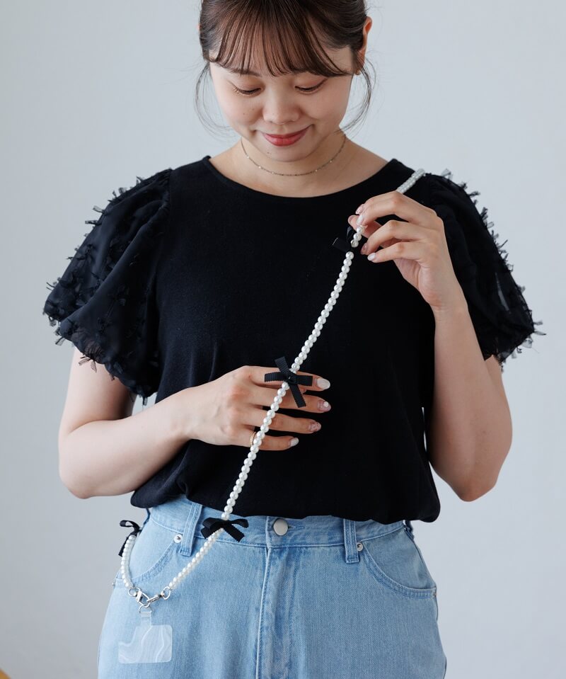 pearl ribbon strap`߰ݽׯ