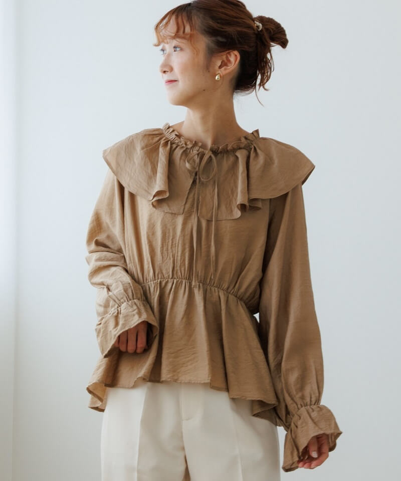 pearl ruffled blouse`߰ׯ׳