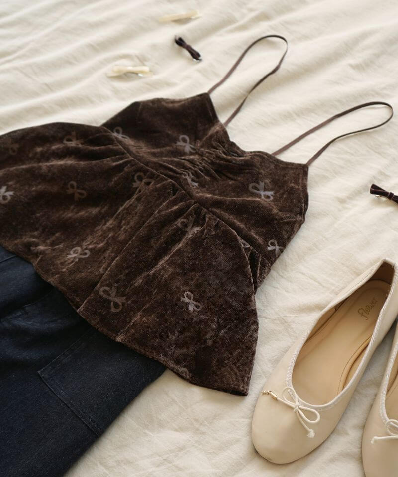 chic ribbon bustier`޽