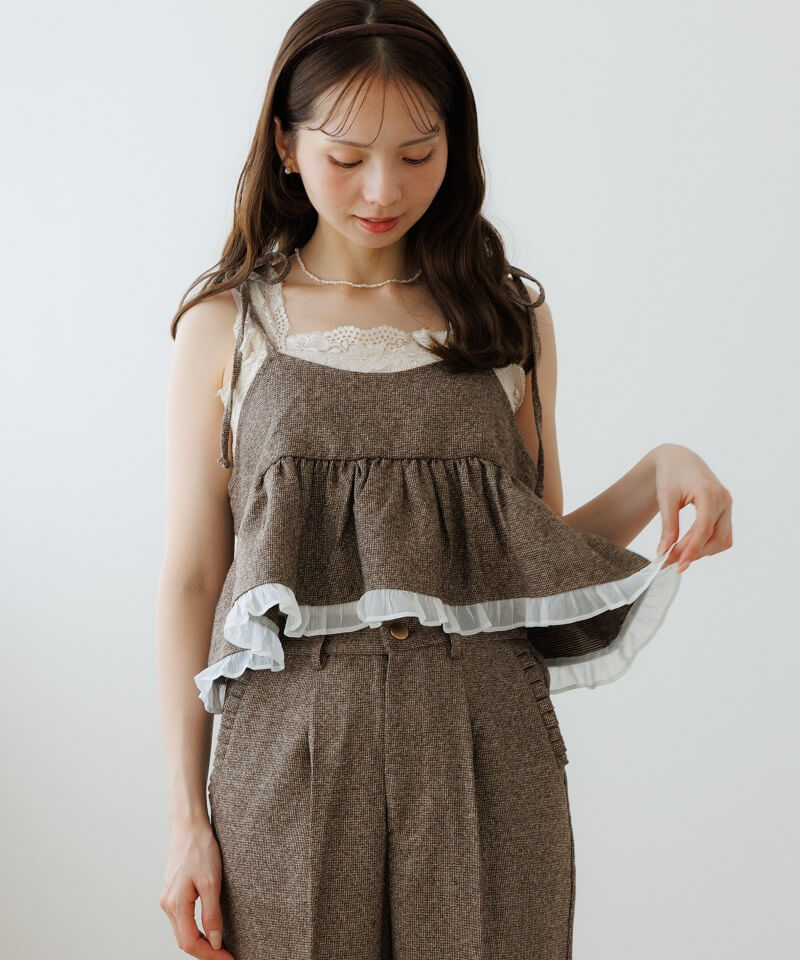 calm check bustier`޽