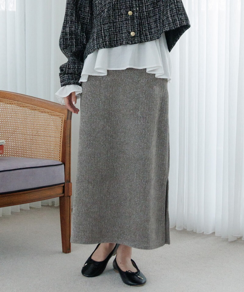 glitter knit skirt2`دƯĽ2