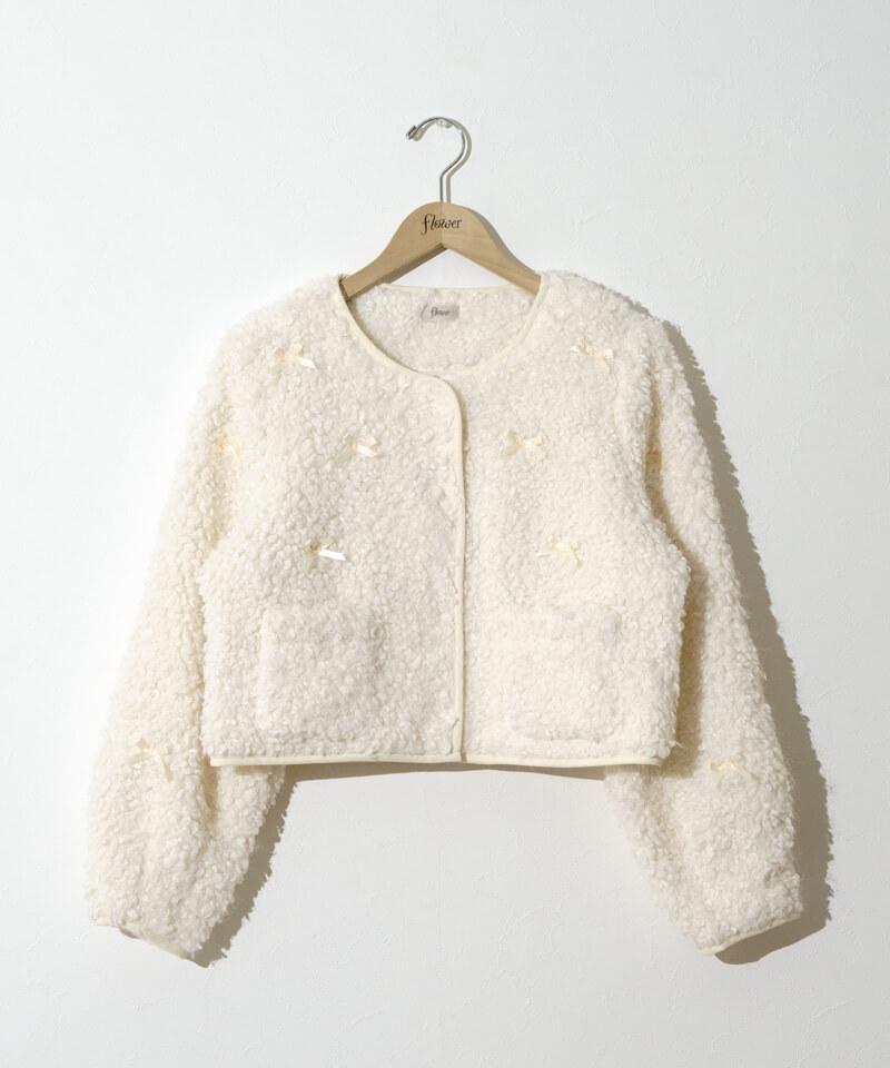 ribbon boa jacket`ޱެ