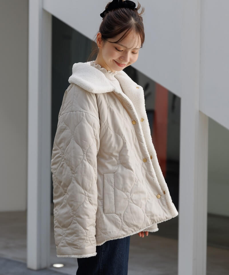 45R お花刺繍のコート 45R（フォーティファイブアール）の「ギマツイード刺繍コート