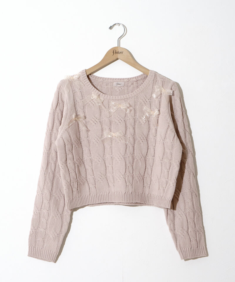 ribbon aran knit`ݱƯ