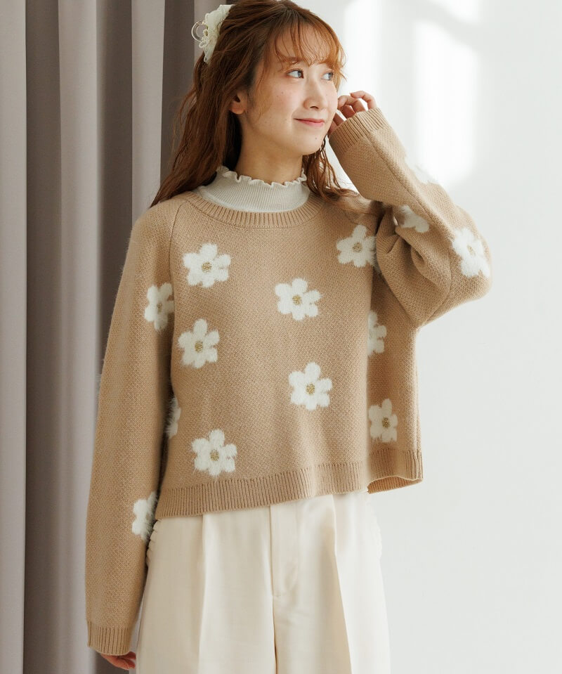 fluffy flower knit`ׯ̨ܰƯ