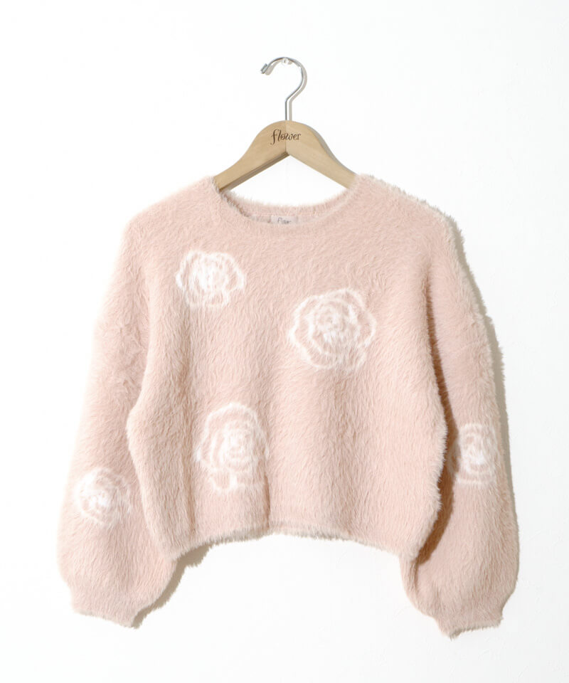 rose shaggy knit`۰޼ްƯ