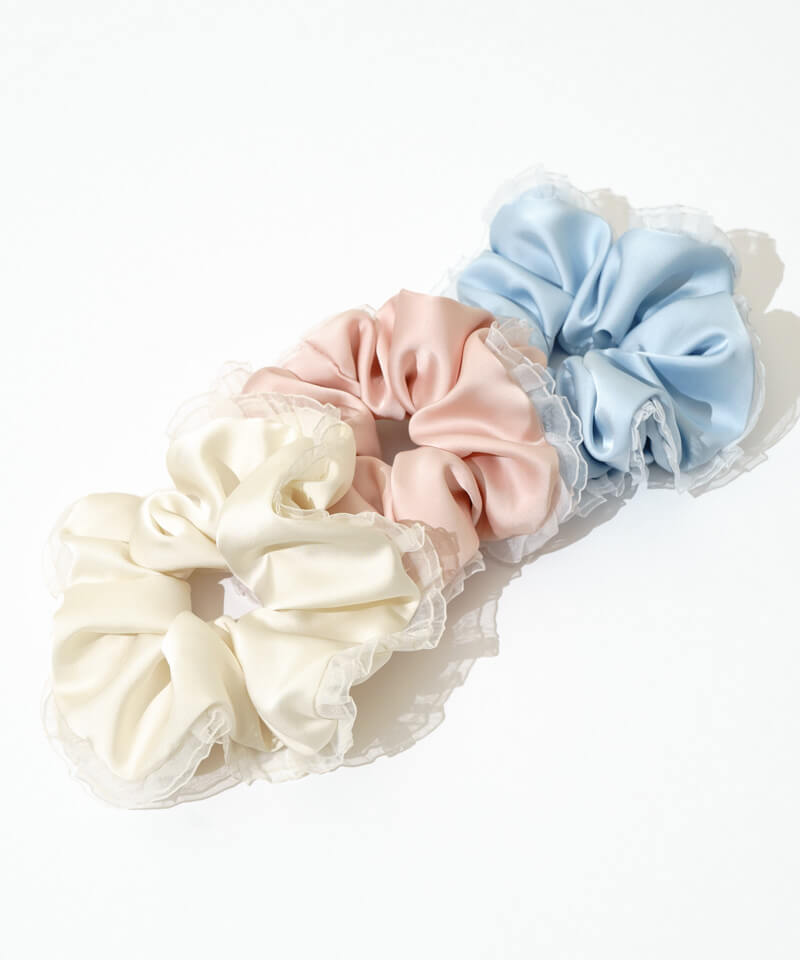 satin tulle chouchou�`������ټ���
