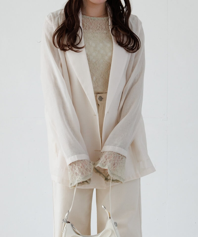 sheer tailored jacket�`���ðװ�޼ެ���