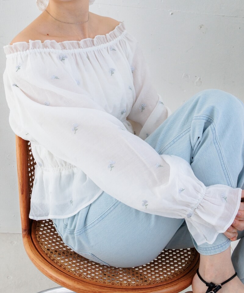 shiny flower blouse�`���ư��ܰ��׳�