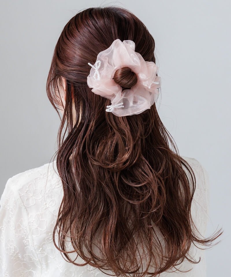 pearl ribbon chouchou�`�߰����ݼ���