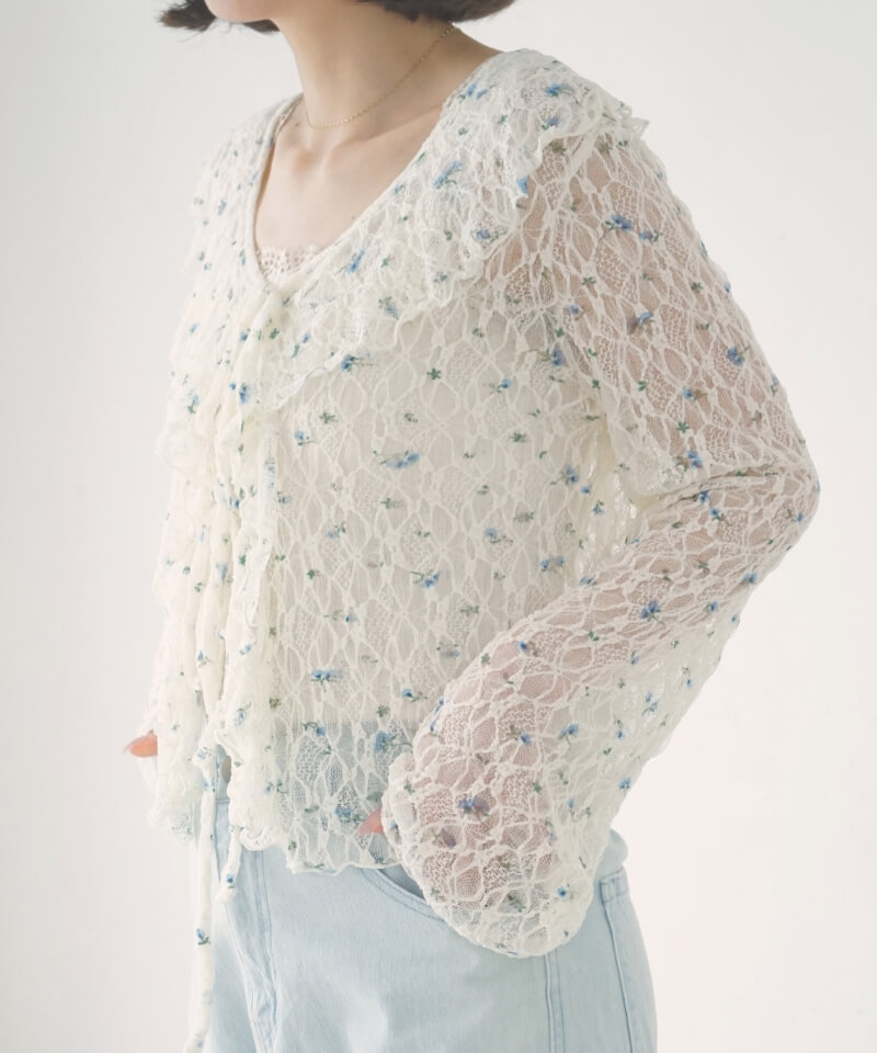 bloom frill cardigan�`��ٰ���ٶ��ި���