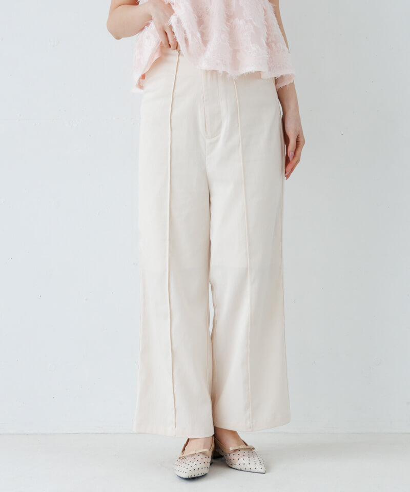 pintuck wide pants�`������ܲ������