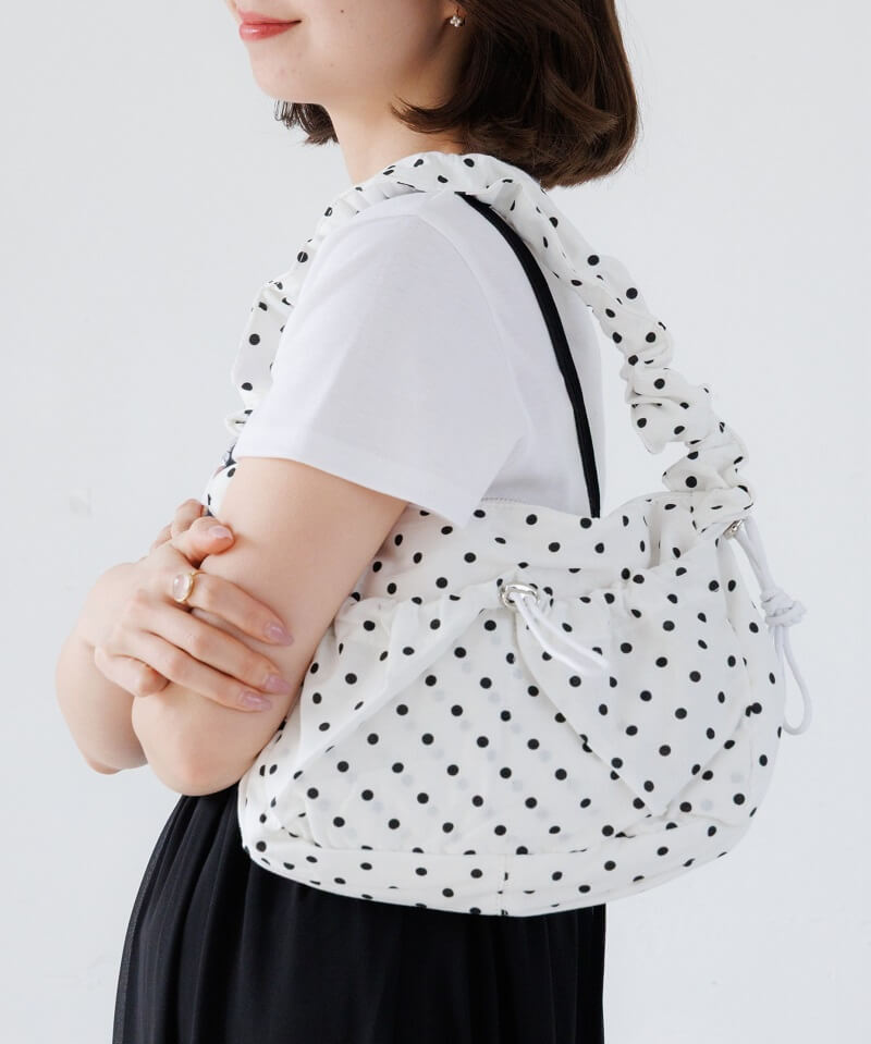 dot shirring bag�`�ޯļ���ݸ��ޯ��