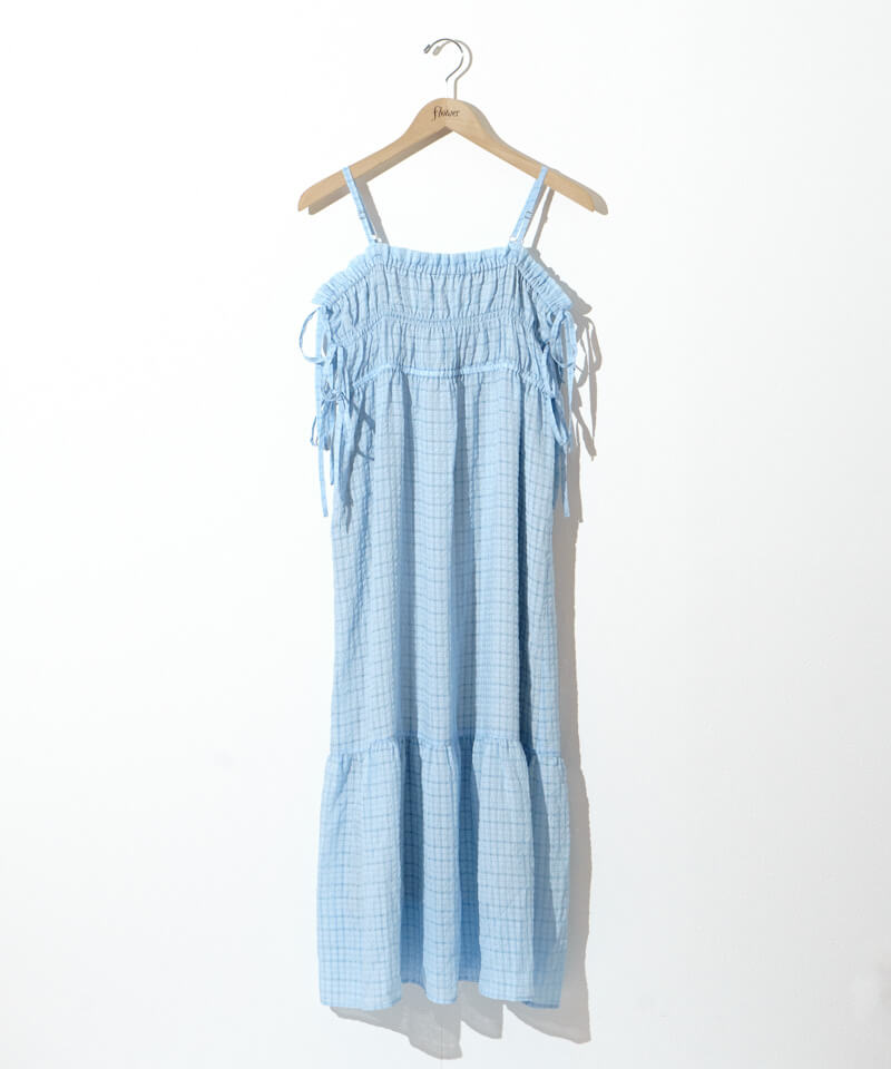 gingham ribbon onepiece�`��ݶ���������߰�