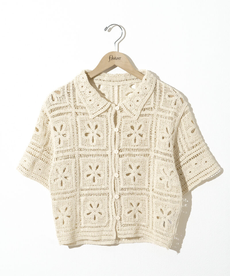 crochet flower top�`�ۼ���ܰį��