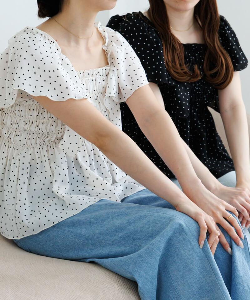 dot sheer papillon blouse�`�ޯļ����������׳�