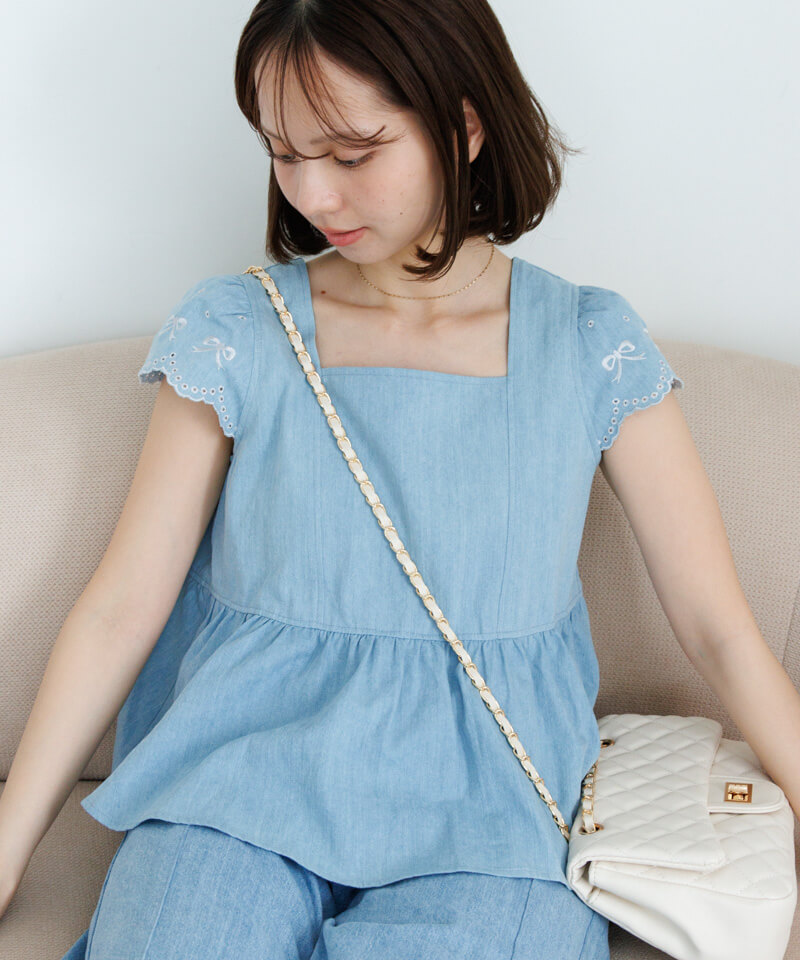 ribbon embroidery top�`���ݴ���۲��ذį��