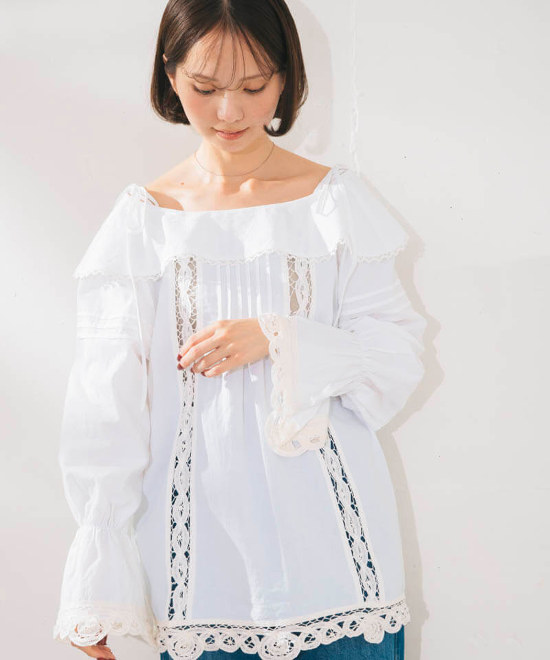 cherish lace blouse�`��د��ڰ���׳�